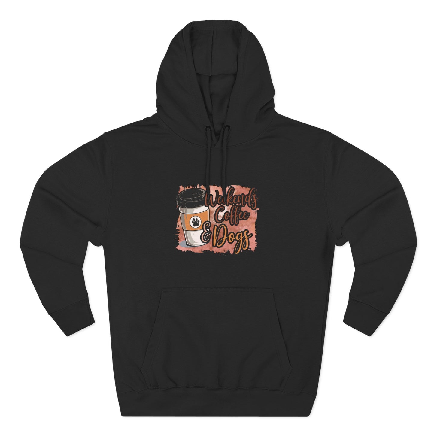 Fleece Hoodie - Weekends, Coffee and Dogs Design