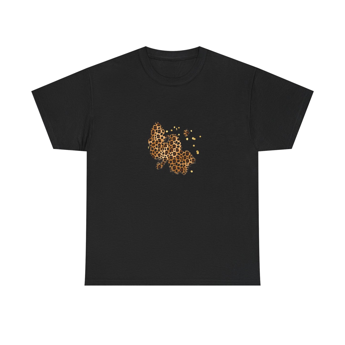 Leopard Print T‑Shirt — Small Chest Animal Print Tee