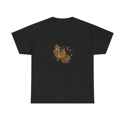 Leopard Print T‑Shirt — Small Chest Animal Print Tee