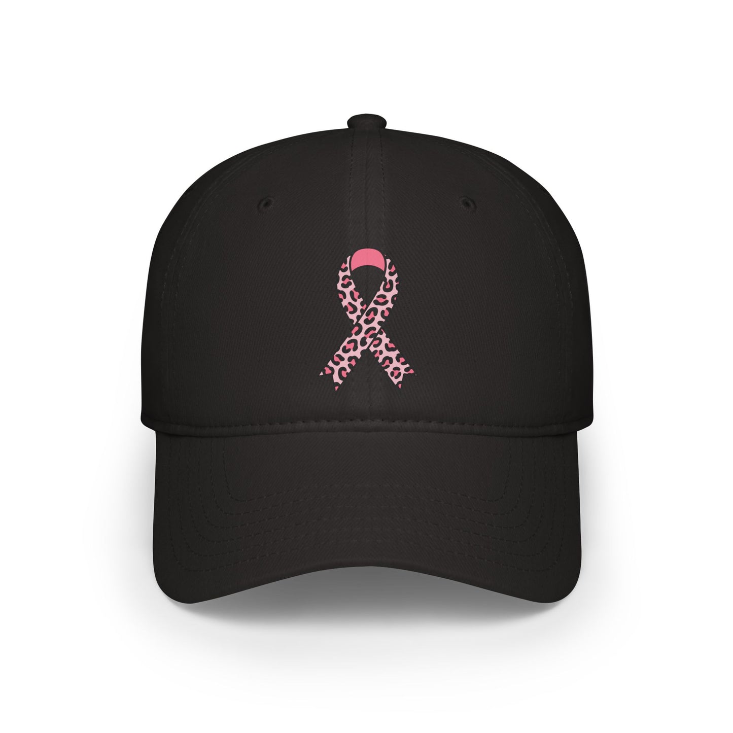 Pink Leopard Breast Cancer Ribbon Baseball Cap