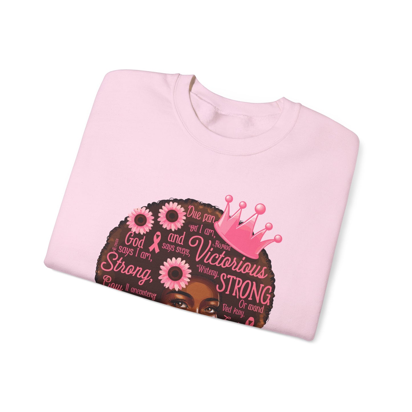 Breast Cancer Awareness Afro Queen Sweatshirt