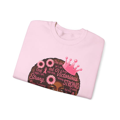 Breast Cancer Awareness Afro Queen Sweatshirt