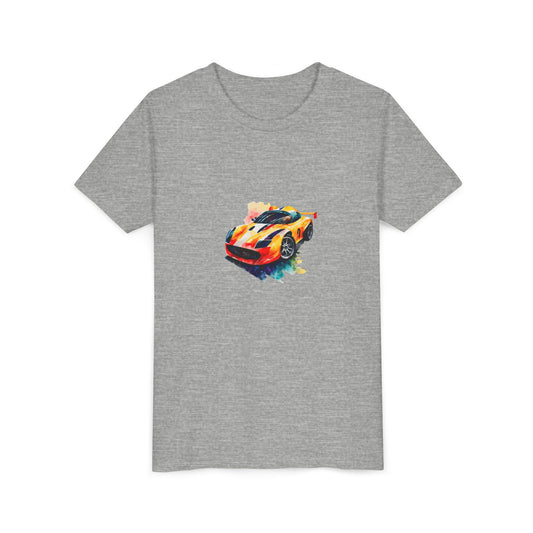 Youth Race Car T-Shirt – Colorful Sports Car Graphic Tee
